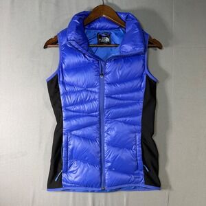 The North Face 600‎ Fill Goose Down Puffer Vest Women's Blue Black Size S